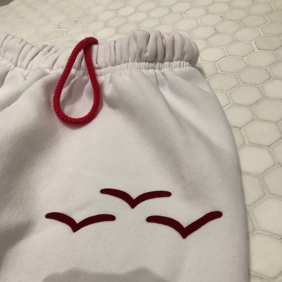 White with red Lazy Pants - Picture 2 of 3
